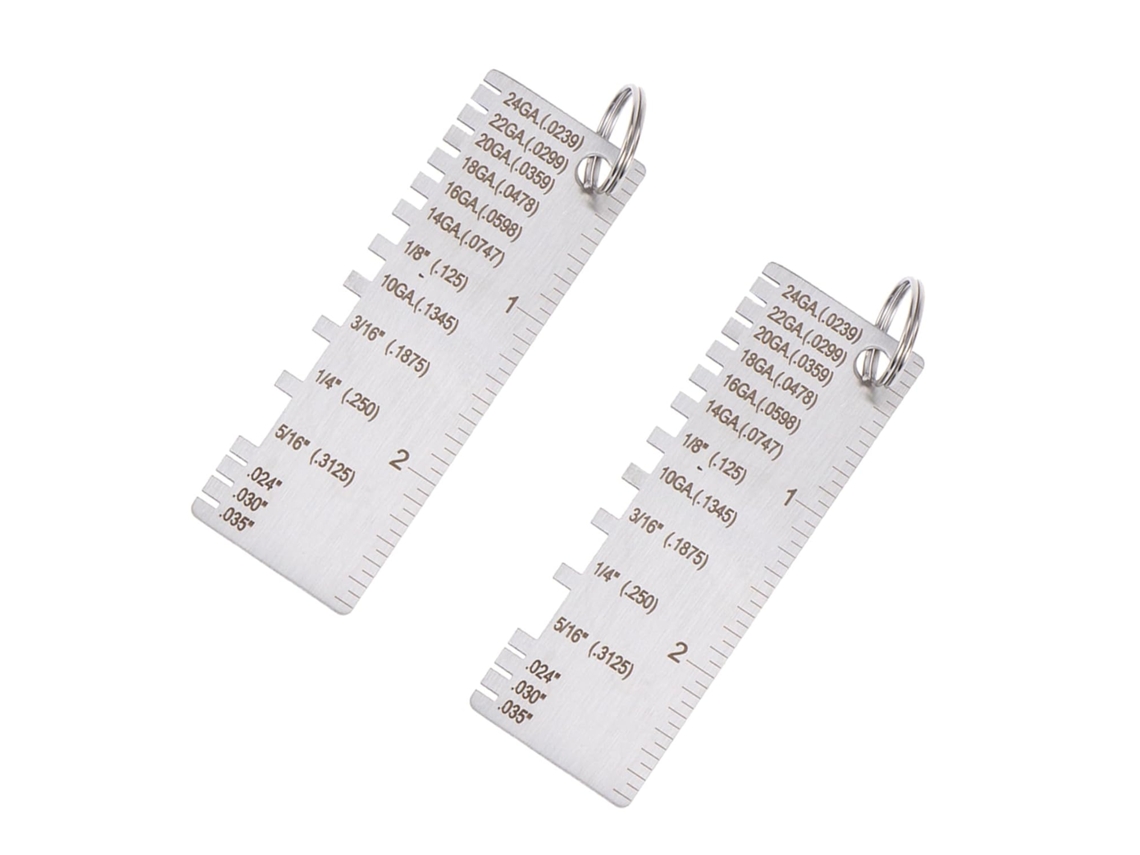 Conjunto De 2 Medidores De Espessura De Solda Em Aço Inoxidável Para Inspeção.