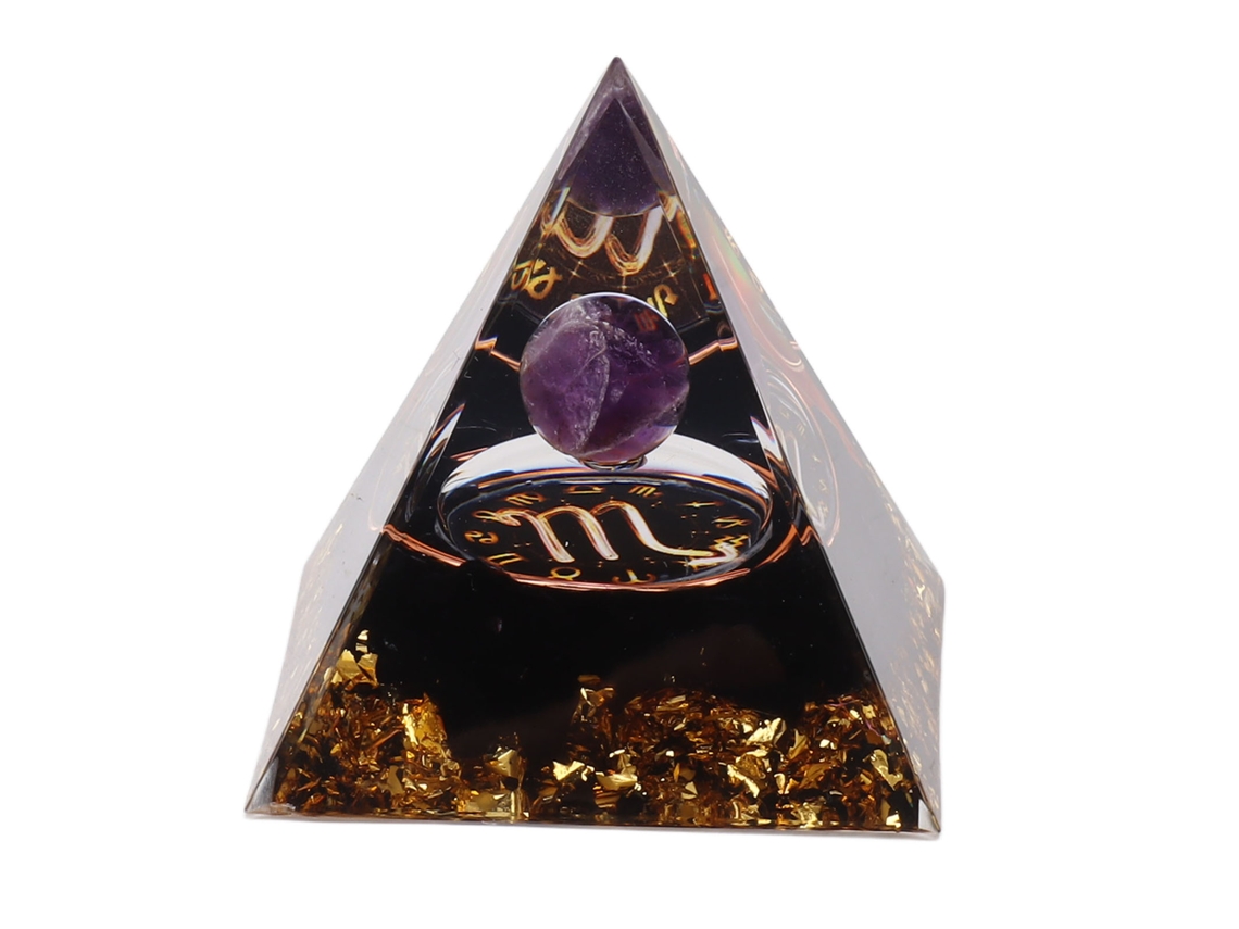 Pirâmide Orgonite LAXISCREED Scorpio 5cm Energia Positiva