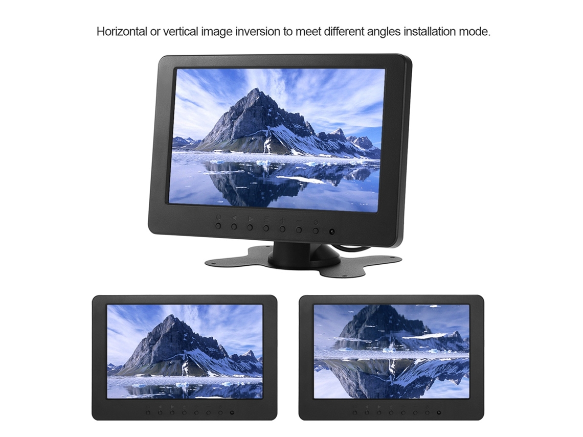 Monitor Hd De 7 Pol. 1024x600 169 Tft Lcd Com Suporte Para Entrada De Vídeo Bnc Av Para Monitoramento De Carro Em Casa