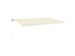 Toldo retrátil VIDAXL Cream Alumínio (600x350 cm)