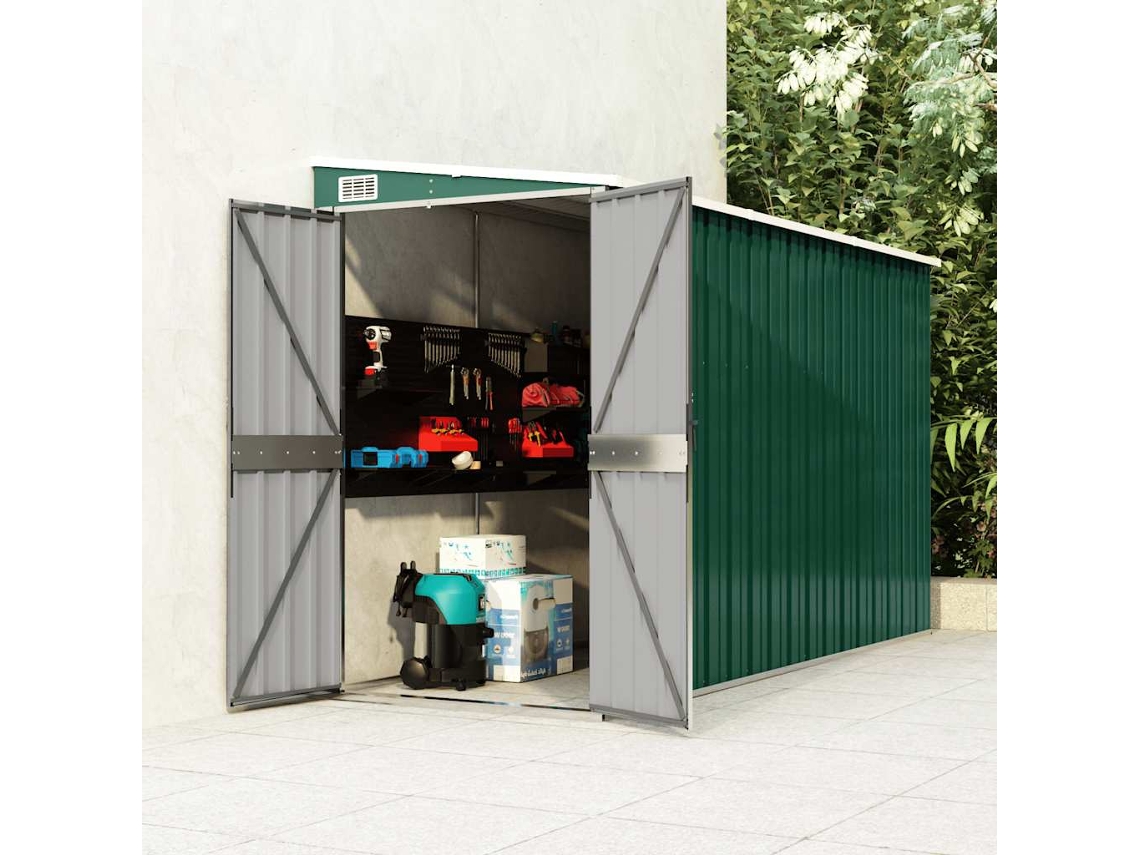 Vidaxl Abrigo Suspenso P/ Jardim 118x288x178 Cm Aço Galvanizado Verde