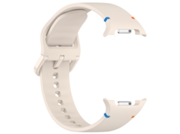 Pulseira De Silicone Para Samsung Galaxy Watch 8 Bege Inf