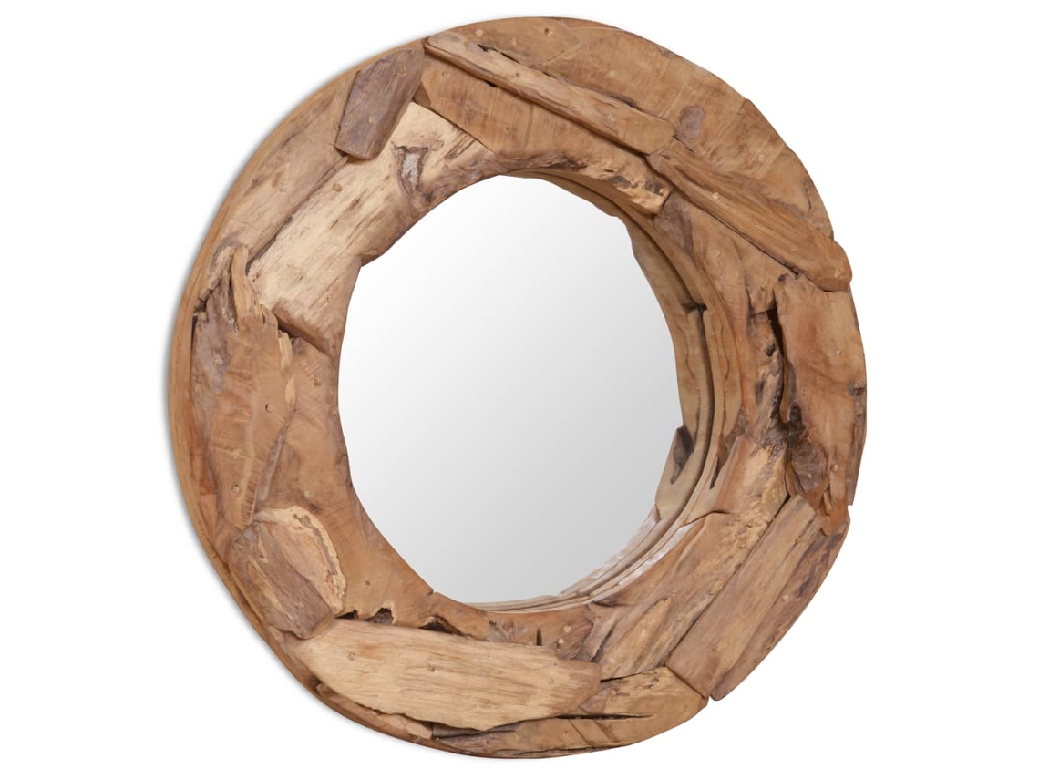 Decorative Mirror, Decorative Mirrors Vidaxl Marrom Teca (60 Cm)