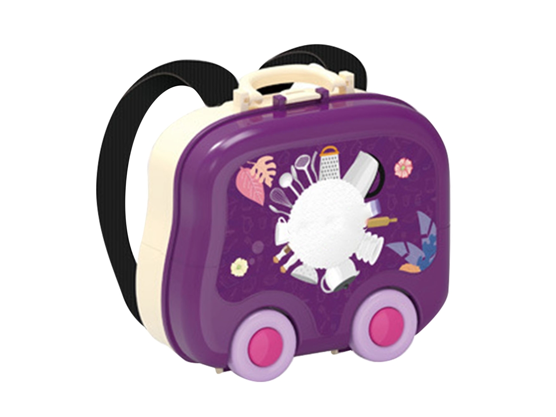 Mali mochila Brinquedo Infantil Multifuncional Conjunto de Role Play com Utensílios de Cozinha