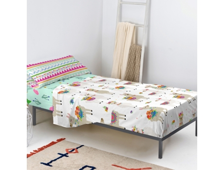 Jogo de Lençóis HAPPYFRIDAY Cute llamas 80/90 cama (160x270 cm)