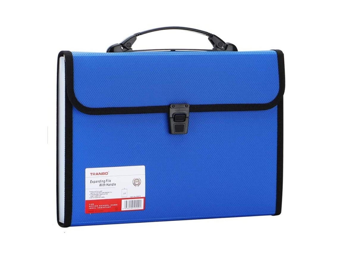 Pasta de documentos expansível em formato sanfona Slowmoose Blue Paper