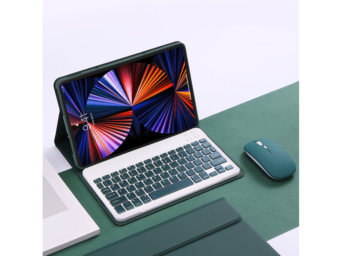 Capa Teclado Para Lenovo Xiaoxin Pad Pro 12,6 (2021) Polegadas, Com Teclado E Mouse Bluetooth (verde Escuro) Cuich