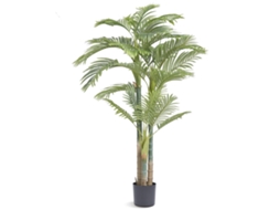 Faux Gold Cane Palm Planta Falsa de 2 Metros de Altura Material Pe e Proteção Anti-Inclinação para Plantas de Baixa Manutenção VEVOR