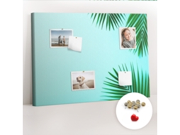 Painel De Cortiça Para Parede Folhas Tropicais Para O Escritório Espelharte (70x100 Cm)
