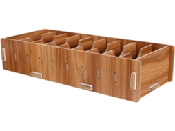 Porta cartões de Mesa Madeira Stobaza com Divisórias Removíveis, Organizador Multifuncional para Cartões Visit