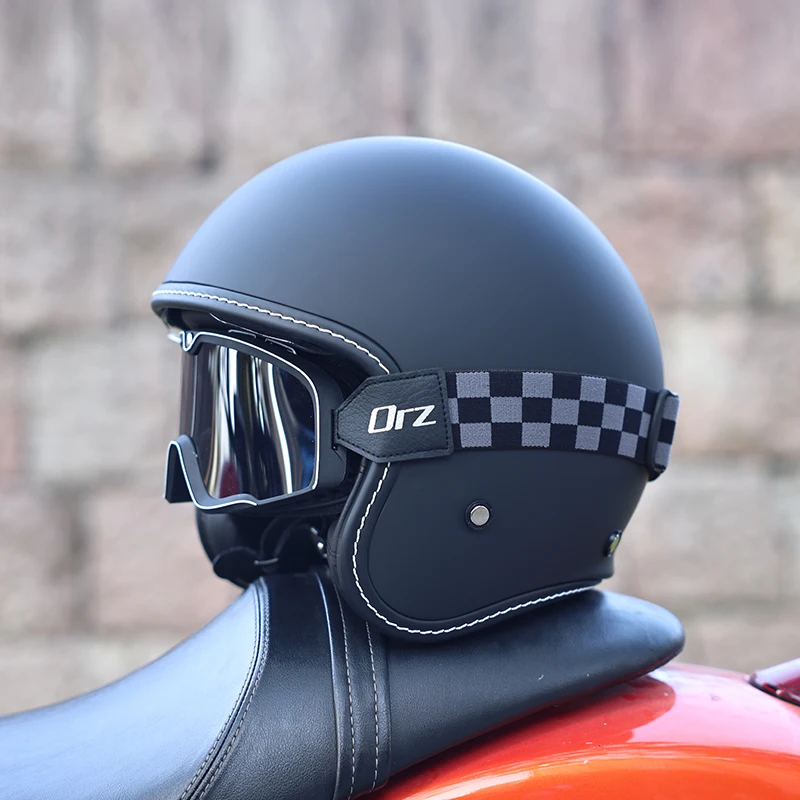 Capacete De Motocicleta (m) 3/4, Certificado Dot, Casco Em Abs