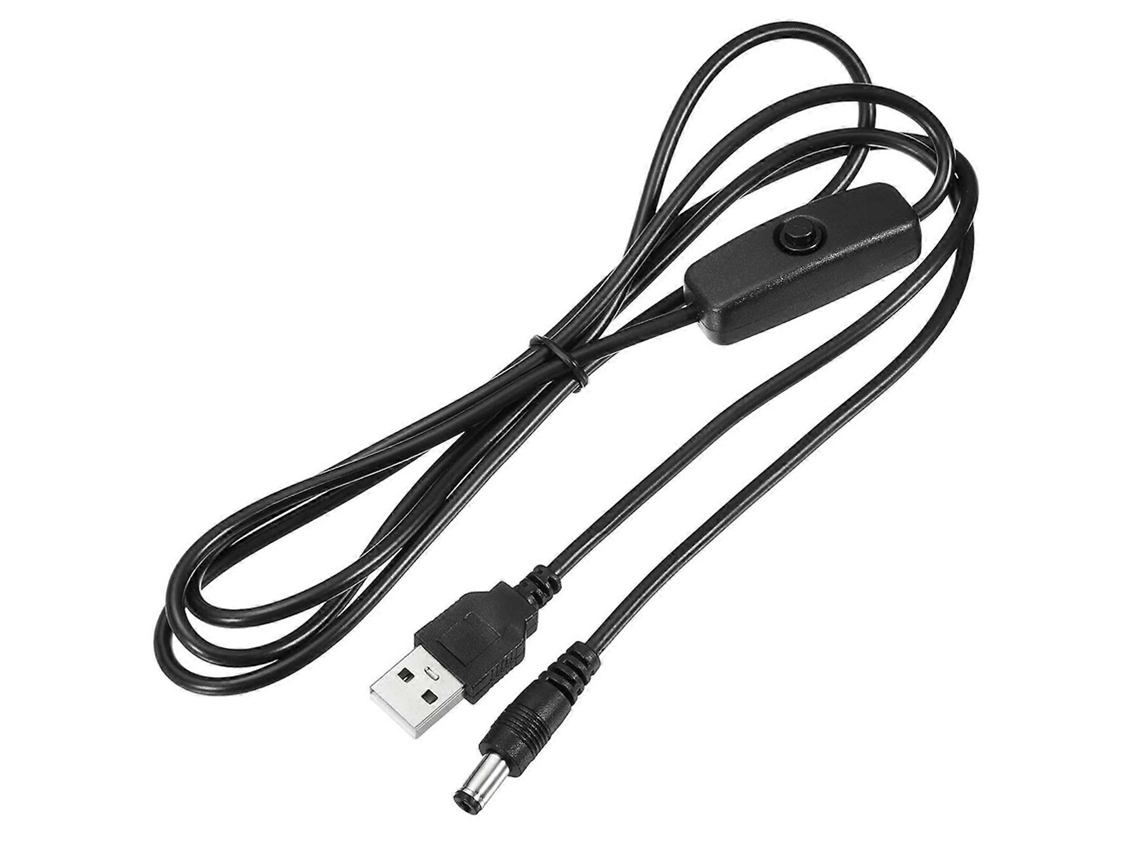 Lurelia Cabo Usb Para Dc 5,5 X 2,1 Mm, Branco, 5.5x2.1mm, 5 V, Routers E Modems, Indicador Led