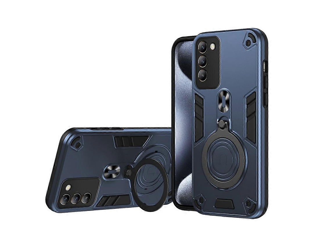 Capa De Celular Híbrida De Tpu Com Suporte Giratório De 360 Graus E Anel De Metal
