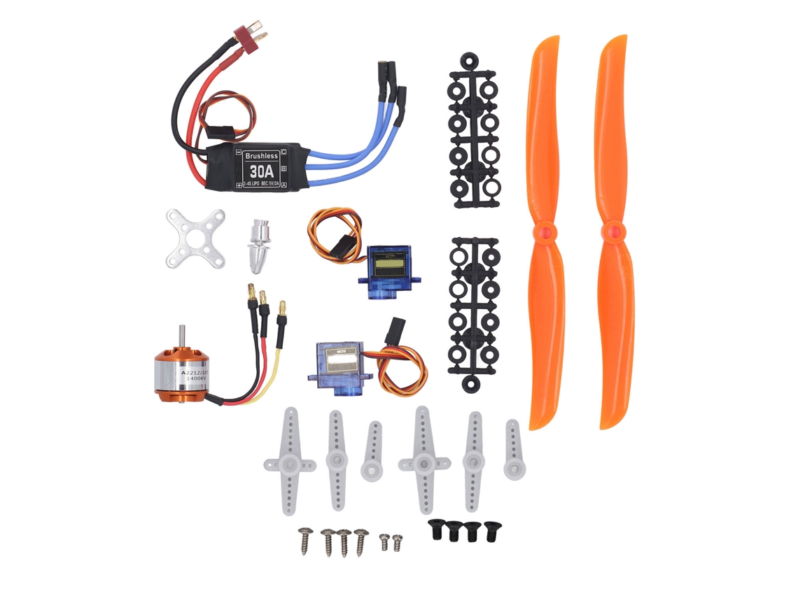Yuru kit Acessórios Aeromodelo Rc Motor Brushless A2212 1400kv Esc 30a Servo Sg90 Hélice 8060