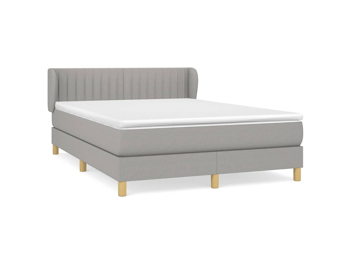 Box Spring Bed, Box Spring Beds Vidaxl Cinzeto Tecido (140 X 200 Cm)