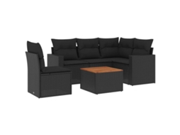 Garden Sofa Set, Garden Sofa Sets Vidaxl Preto Rattan / Vime (n/a)