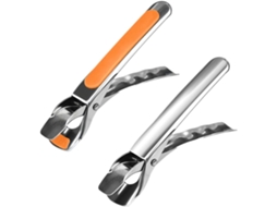 Pinça Para Tigela E Prato Ukcoco Em Aço Inoxidável Silicone, Conjunto Com 2-unidades, Antiderrapante, Ideal Para