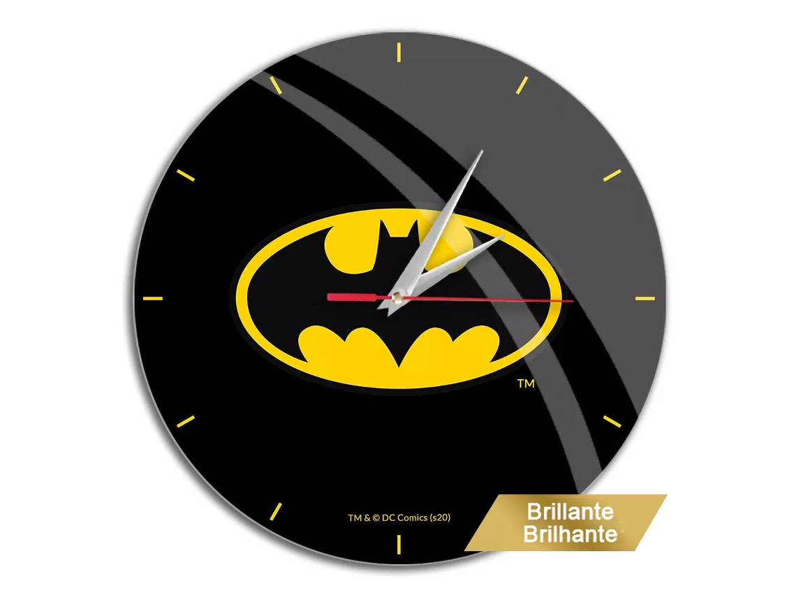Relógio de Parede Ert Group Batman 004 Dc Preto