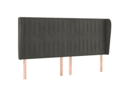 Headboard, Headboards Vidaxl Cinzeto Veludo (203 X 23 X 118/128 Cm)