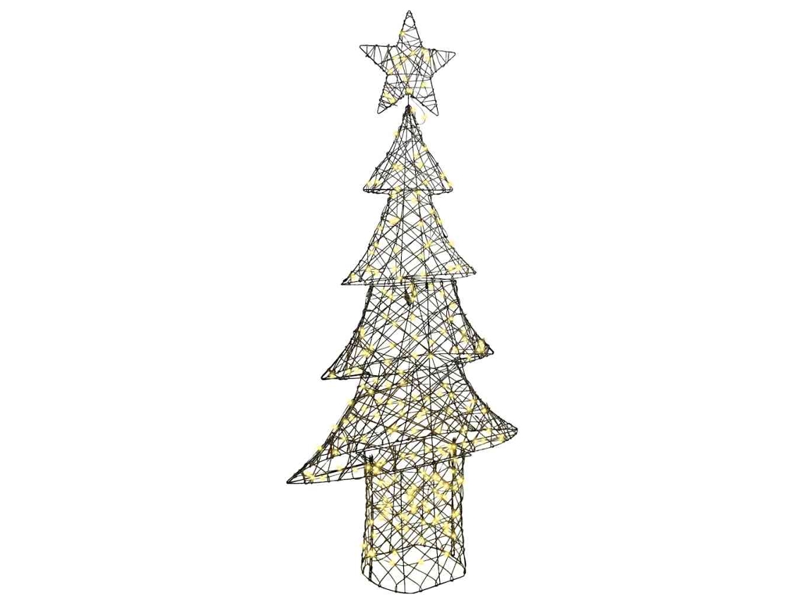 Conjunto 1 Decoração De Natal Vidaxl Branco Quente Vime (180 Cm)