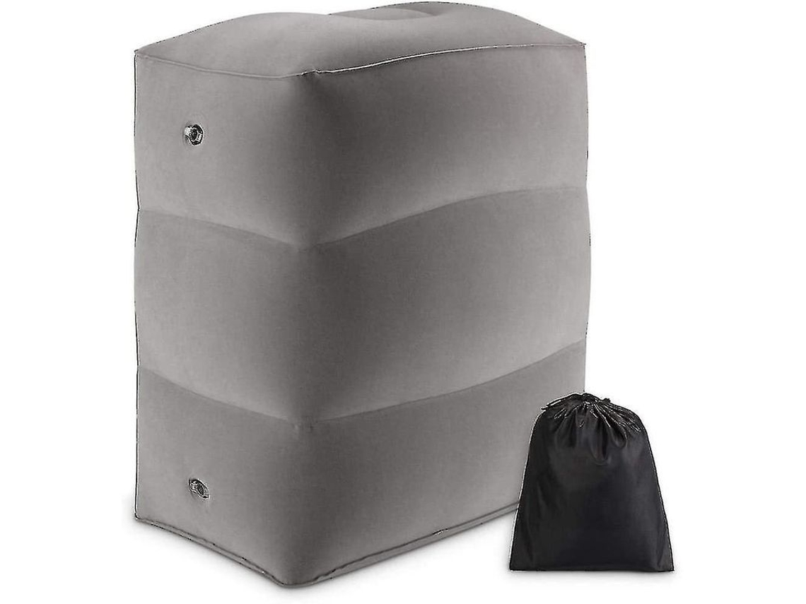 Almofada inflável Fasst para descanso de pernas e pés em viagens, ajustável para crianças, acessório ideal para viagens de avião.
