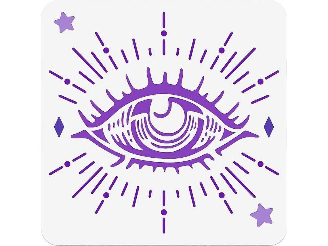 Estêncil De Pintura Para Olhos, Reutilizável, 11.8x11.8 Polegadas