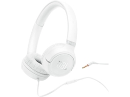 Auscultadores com Cabo JBL T530WHT (On Ear -  Microfone - Branco)