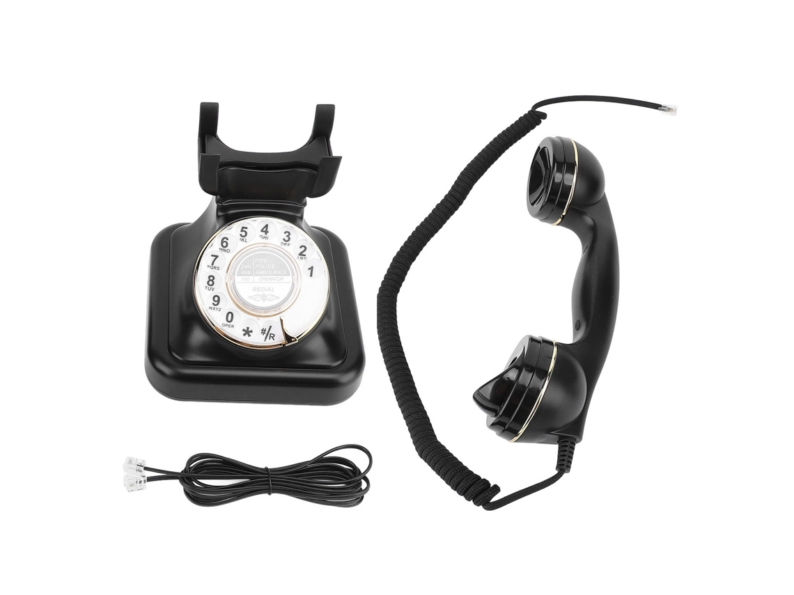 Telefone antigo com discador rotativo 8022 e volume ajustável EOOCOO