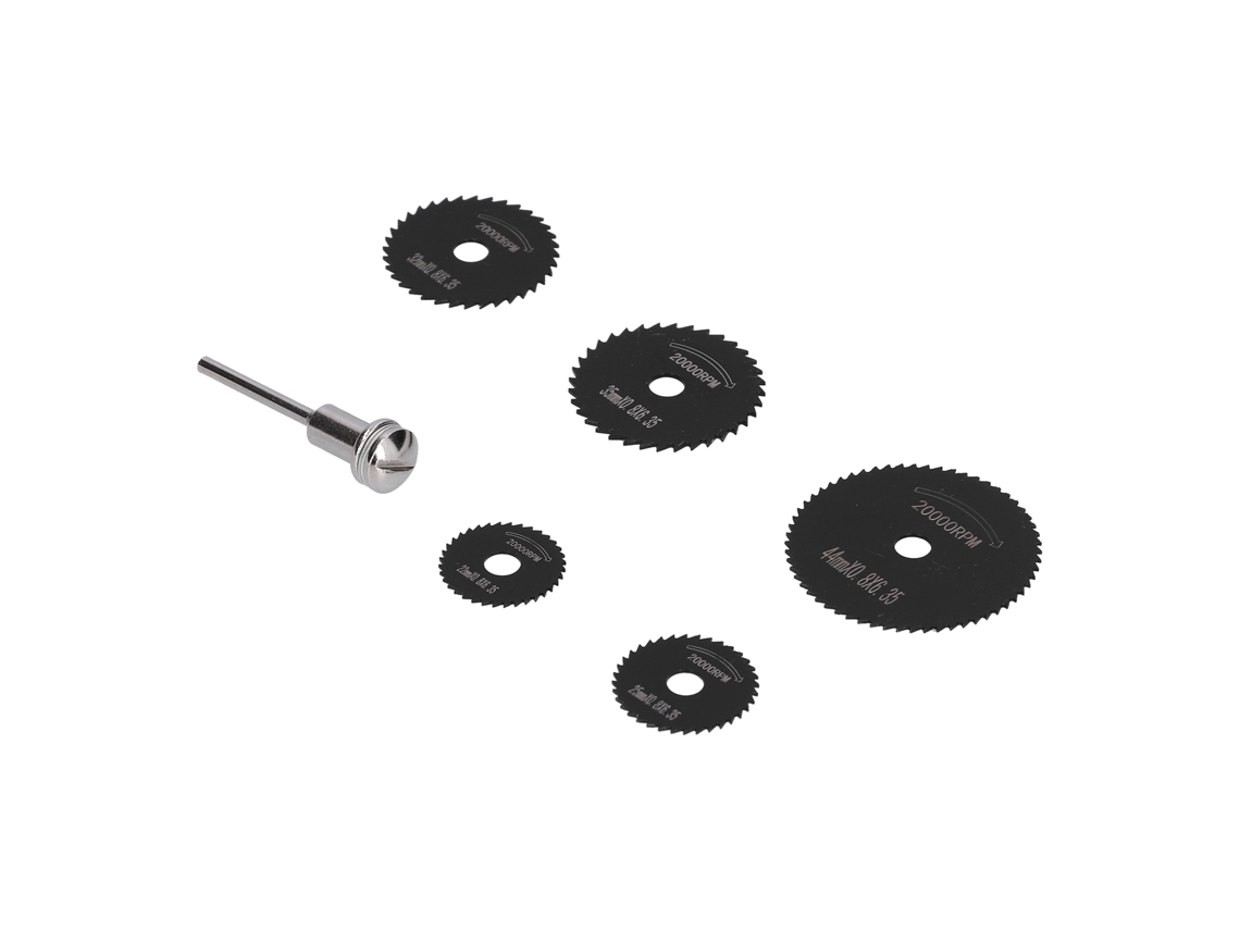 Kit De 6 Lâminas De Serra Circular Hss Para Metal Madeira Plástico, Serra Elétrica De Alta Velocidade Preto