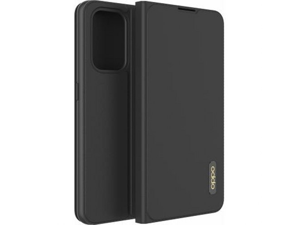 Capa Aba Cartões para Oppo A94 5G OPPO Pele Sintética Preto