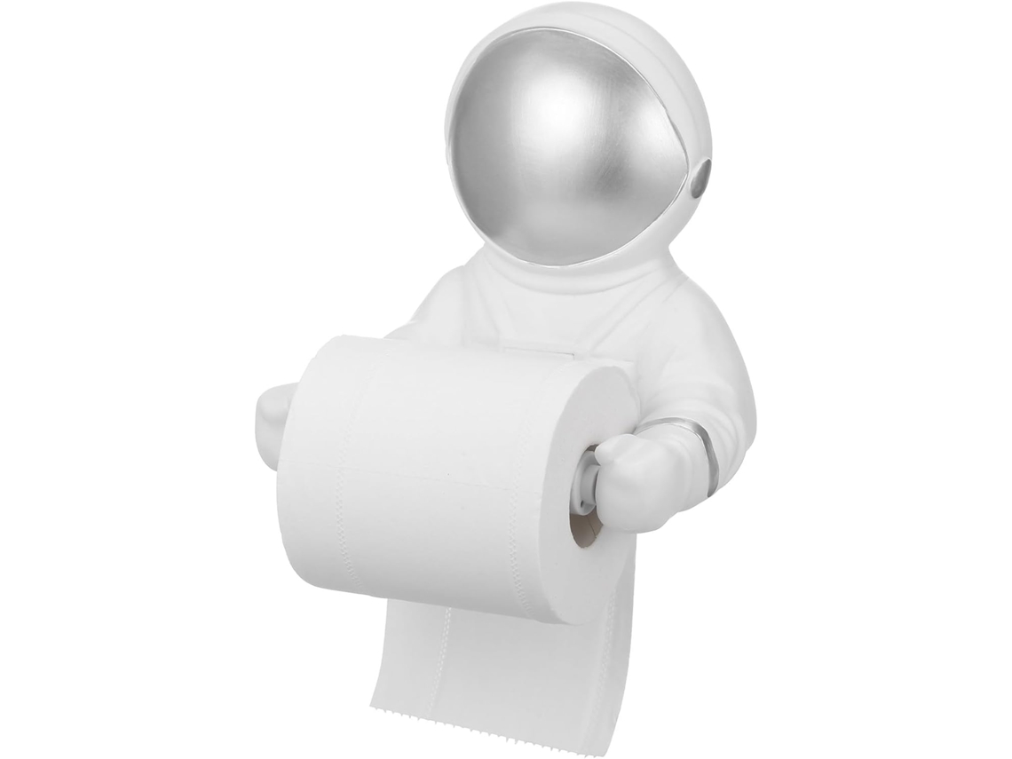 Porta-papel Higiênico De Parede Em Resina Com Formato De Astronauta