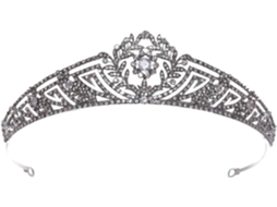 Coroa De Noiva Delicada Em Liga De Zinco E Strass Prateados, Leve.