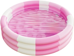 Piscina Inflável CHRUI para Crianças Listras Fundo Bolhas 70cm (rosa)