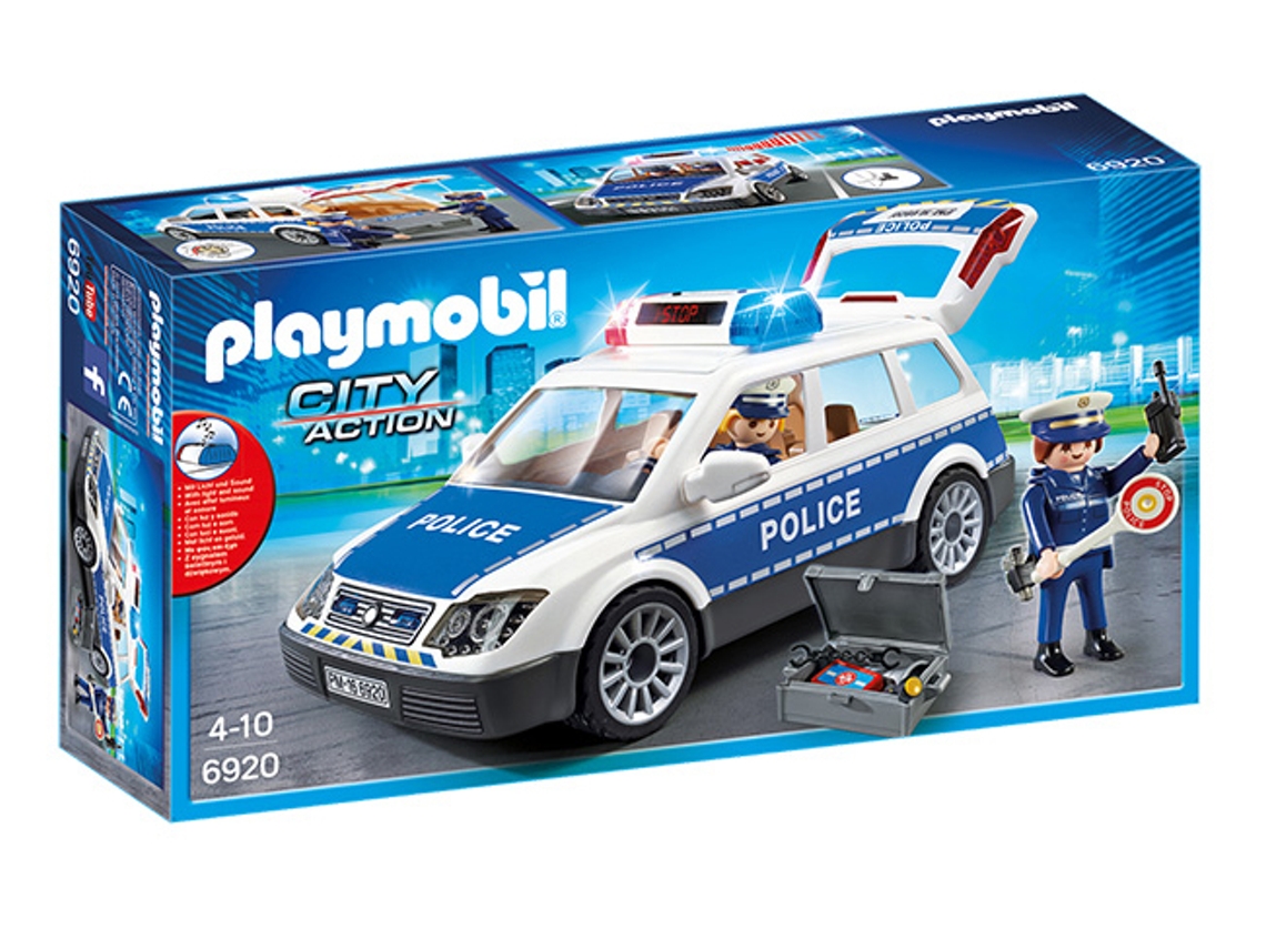 PLAYMOBIL: Carro da Polícia Com Luzes e Som (Idade mínima: 4)