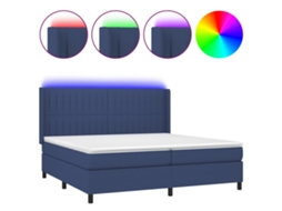 Box Spring Bed, Box Spring Beds Vidaxl Azul Tecido (200 X 200 Cm)