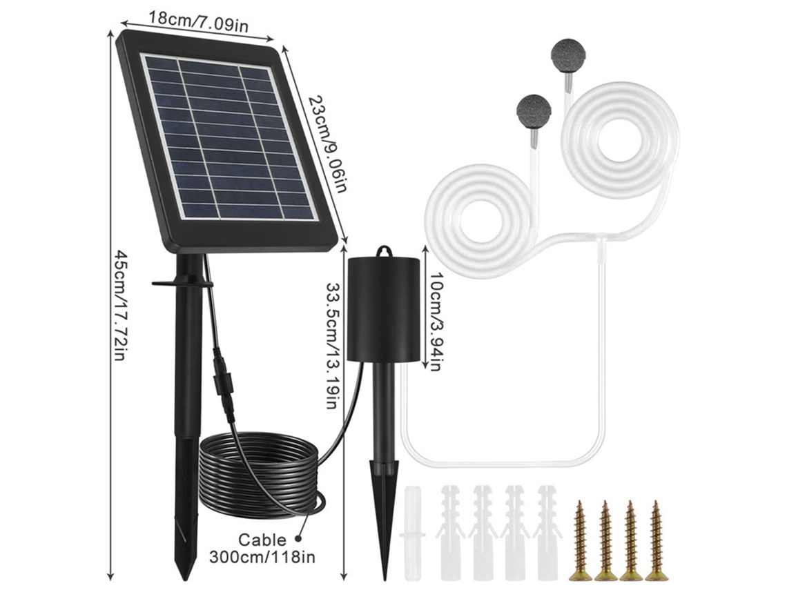 Bomba D'água Solar Para Jardim (irrigar Piscina, Abastecer Aquário)