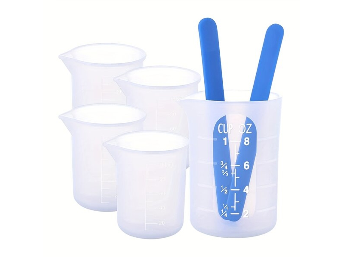Conjunto De Copos E Medidores De Silicone. Vayotoy