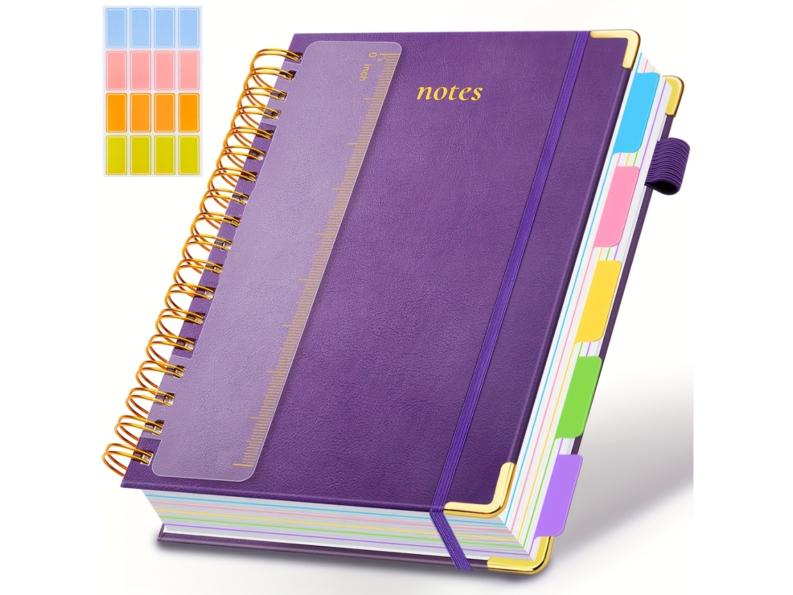 Caderno Espiral A5 Com Capa Dura, 300 Páginas, Papel Grosso, Para Planejamento