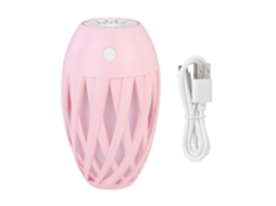 Umidificador de Ar 3 em 1 Flor de Oliva com Luz Noturna Led e Ventilador USB Rosa 300ml | S/MARCA