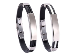 2026 pulsera de Acero Inoxidable Y Silicona Unisex Moda Joyería Accesorio Atractivo Impermeable Ligero Regalo
