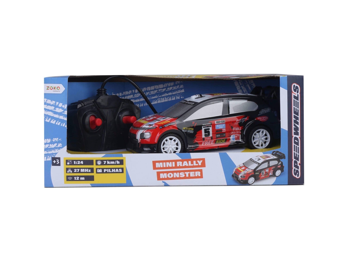 Zoko Speed Wheels - Carro Telecomandado Mini Rally Monster 1:24 27mhz