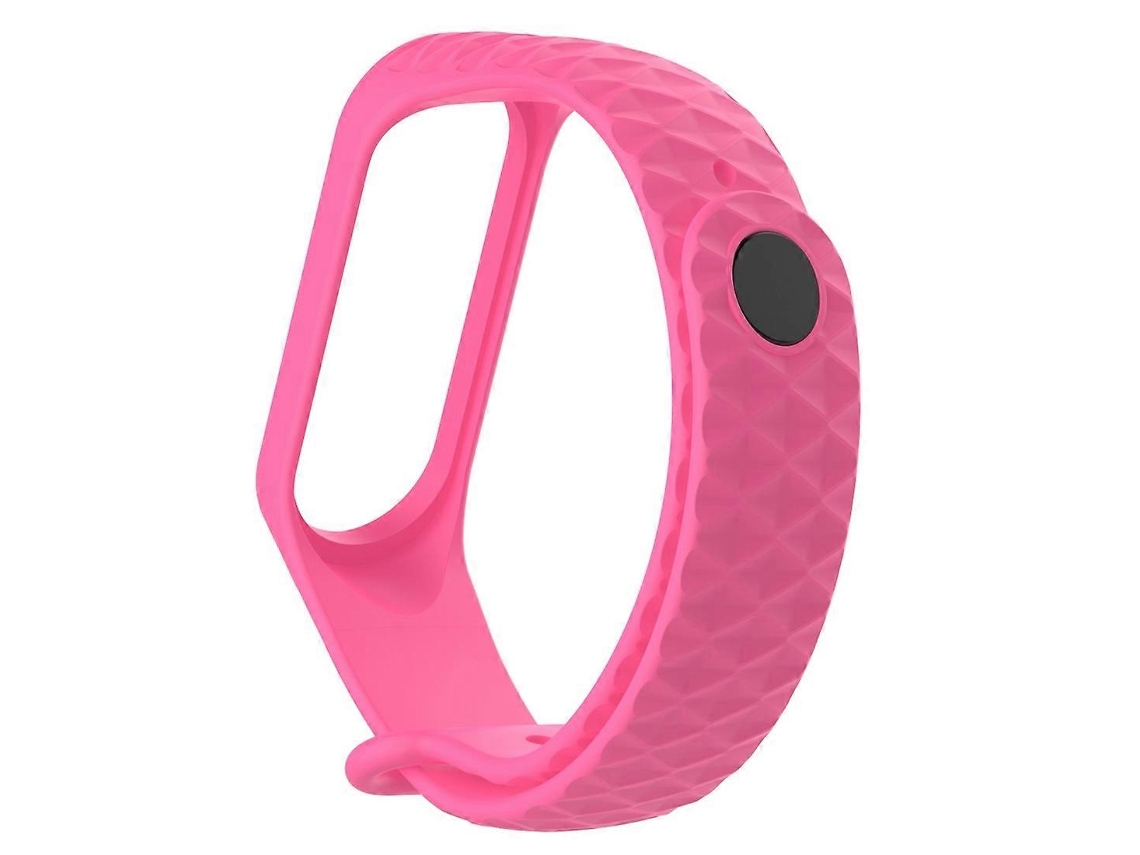 Pulseira De Silicone Com Textura De Diamante Para Xiaomi 3/4, Comprimento Da Pulseira: 23 Cm (branca)