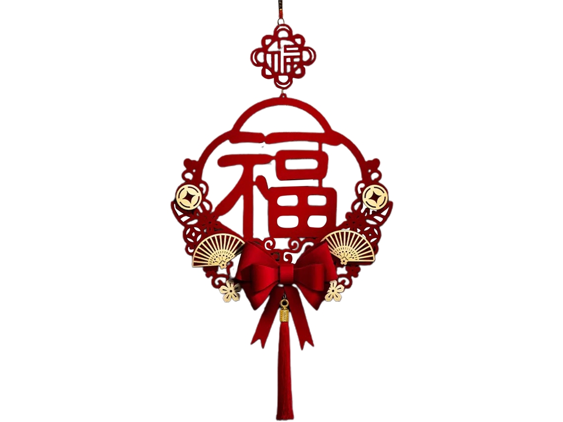Decoração Ano Novo Chinês 2023 Fans Fu Porta Pendurada