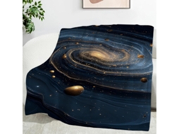 Cobertor Cosmos Galáxia 150x200 Cm de Flanela Multifuncional Macio e Aconchegante para Cama Ideal Escritório C