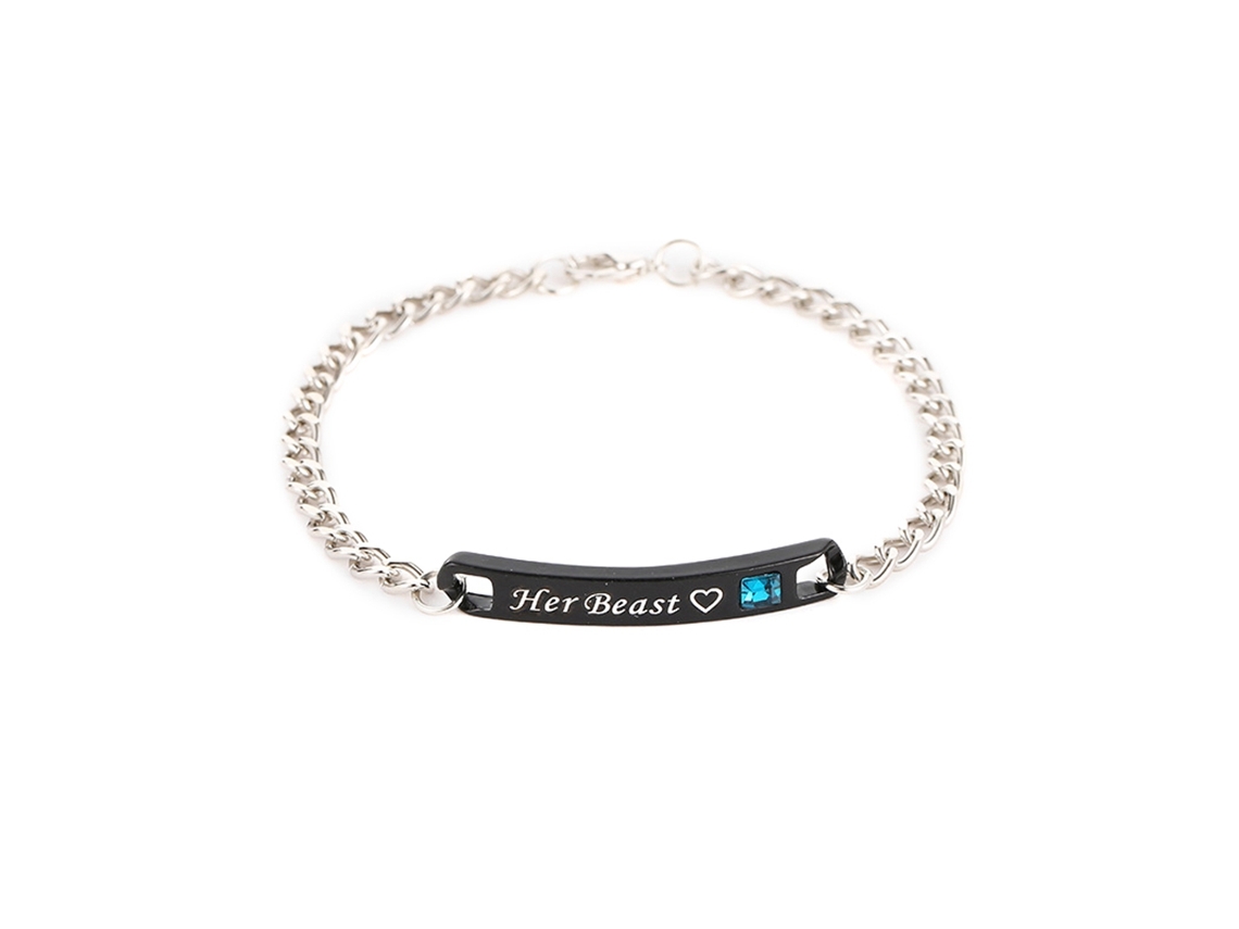 Pulseira Com Pingente De Letras Liga Simples Acessório Jóias