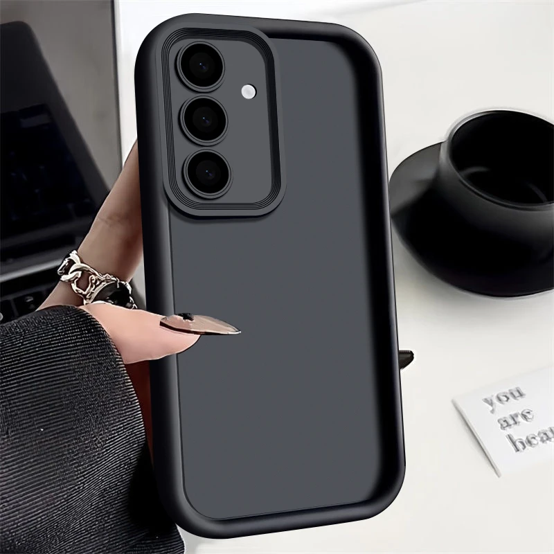 Capa Para Celular Galaxy A26 Na Cor Candy Color (preta), Capa Macia