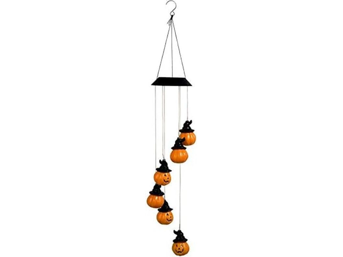Luzes De Campainha Eólica Solar, Luzes De Halloween Com Esqueleto Abóbora Fantasma Garland À Prova D'água Para Exterior