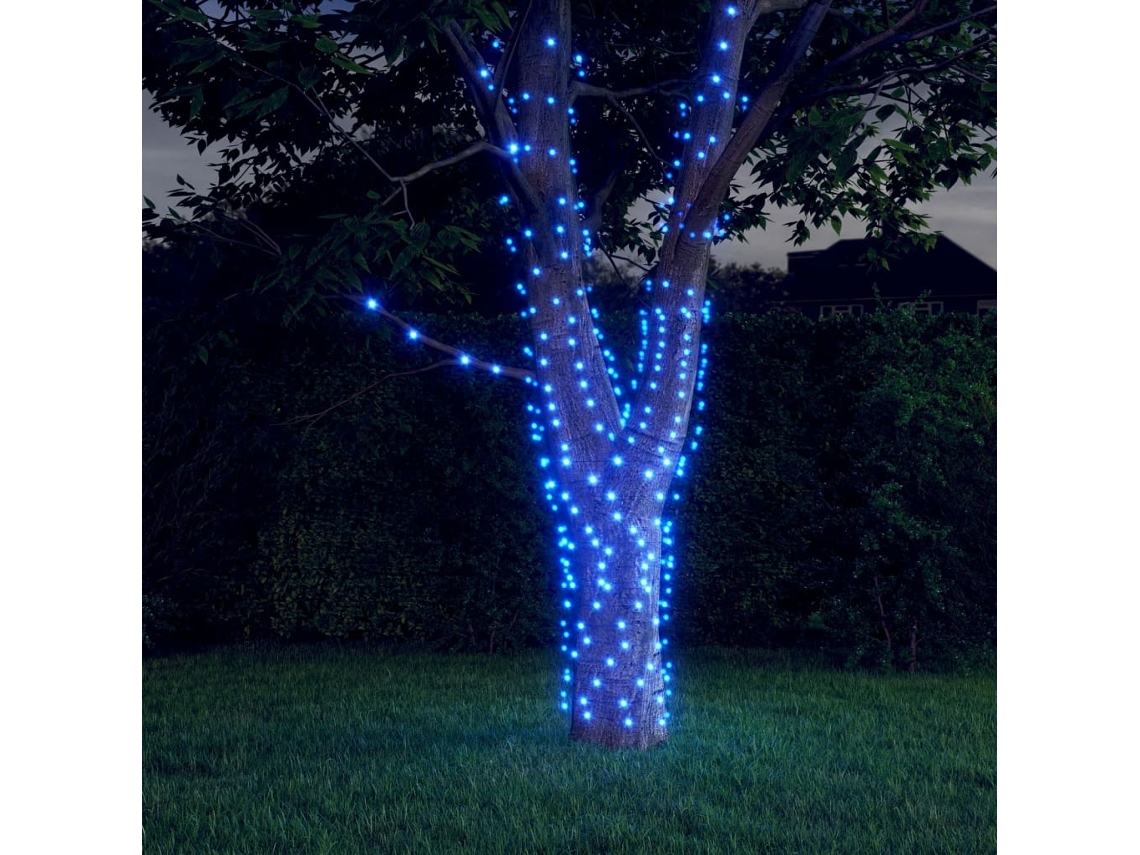 Vidaxl Luzes Solares 2 Pcs 2x200 Led P/ Interior/exterior Azuis