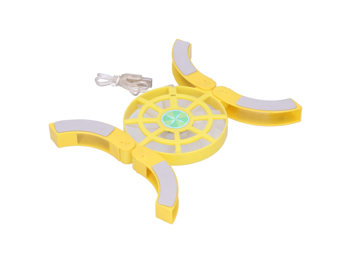 Drs04 Cooler Para Laptop Plegable Base De Enfriamiento Usb Luminoso Amarelo