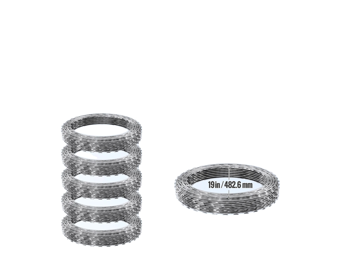 Fio De Aço Concertina, Design De Dupla Espiral, Construção Em Aço Galvanizado, Srbw17.5